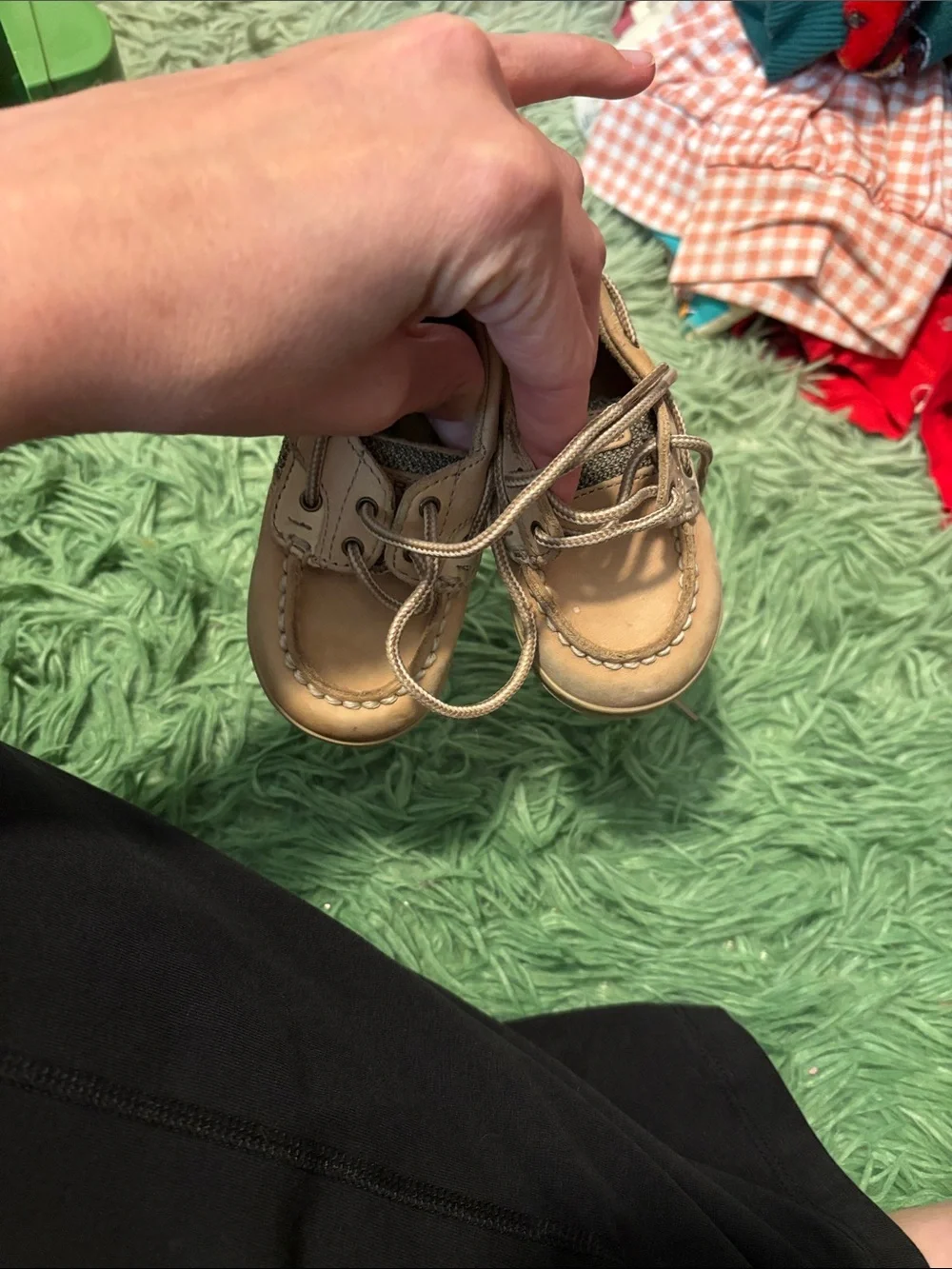 Sperry for Baby’s Light Tan Leather Moccasin Boat Shoes